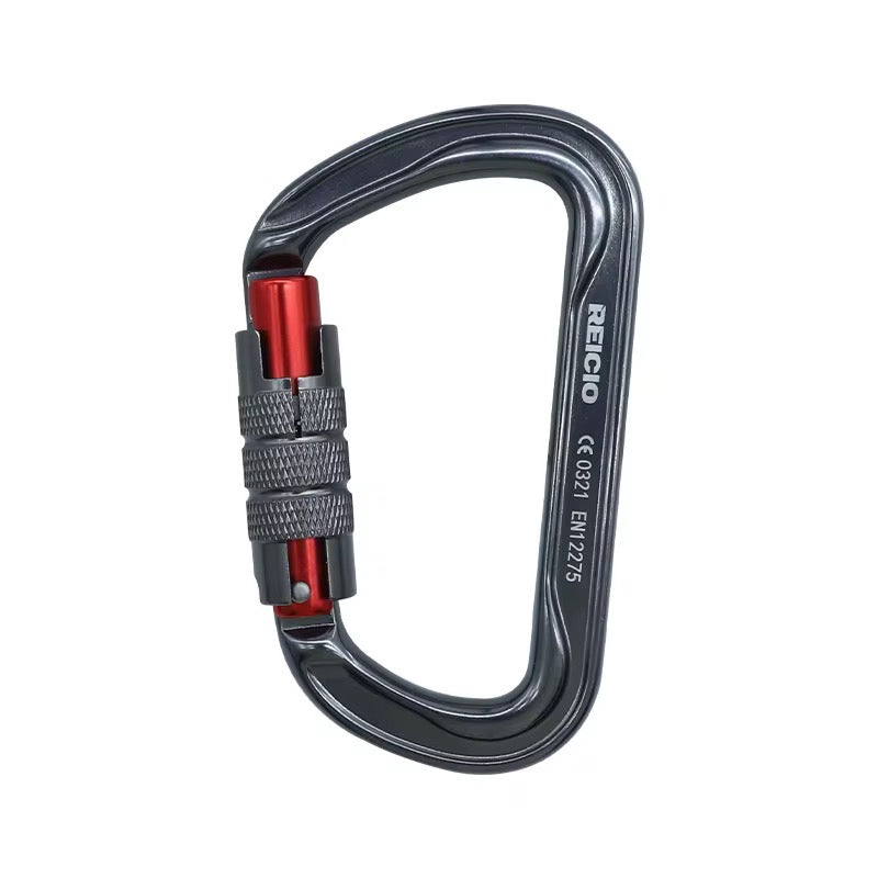 30KN Aluminium D-Shape Climbing Carabiner